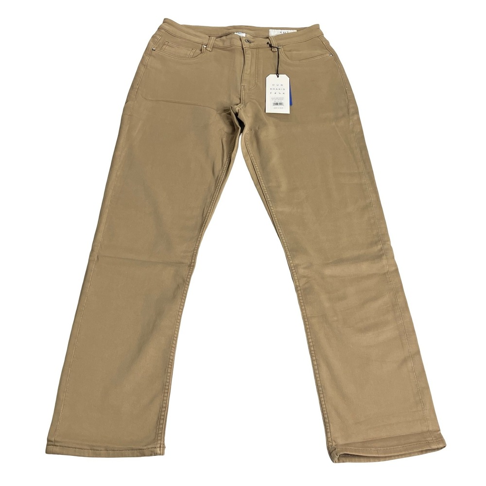 The Perfect Jean TPJ Khaki Pants Mens 36x34 Tan Athletic Fit Stretch JO9V3DDK